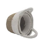 Seagrass Basket Set, 3 Pieces - Natural, White – view 8