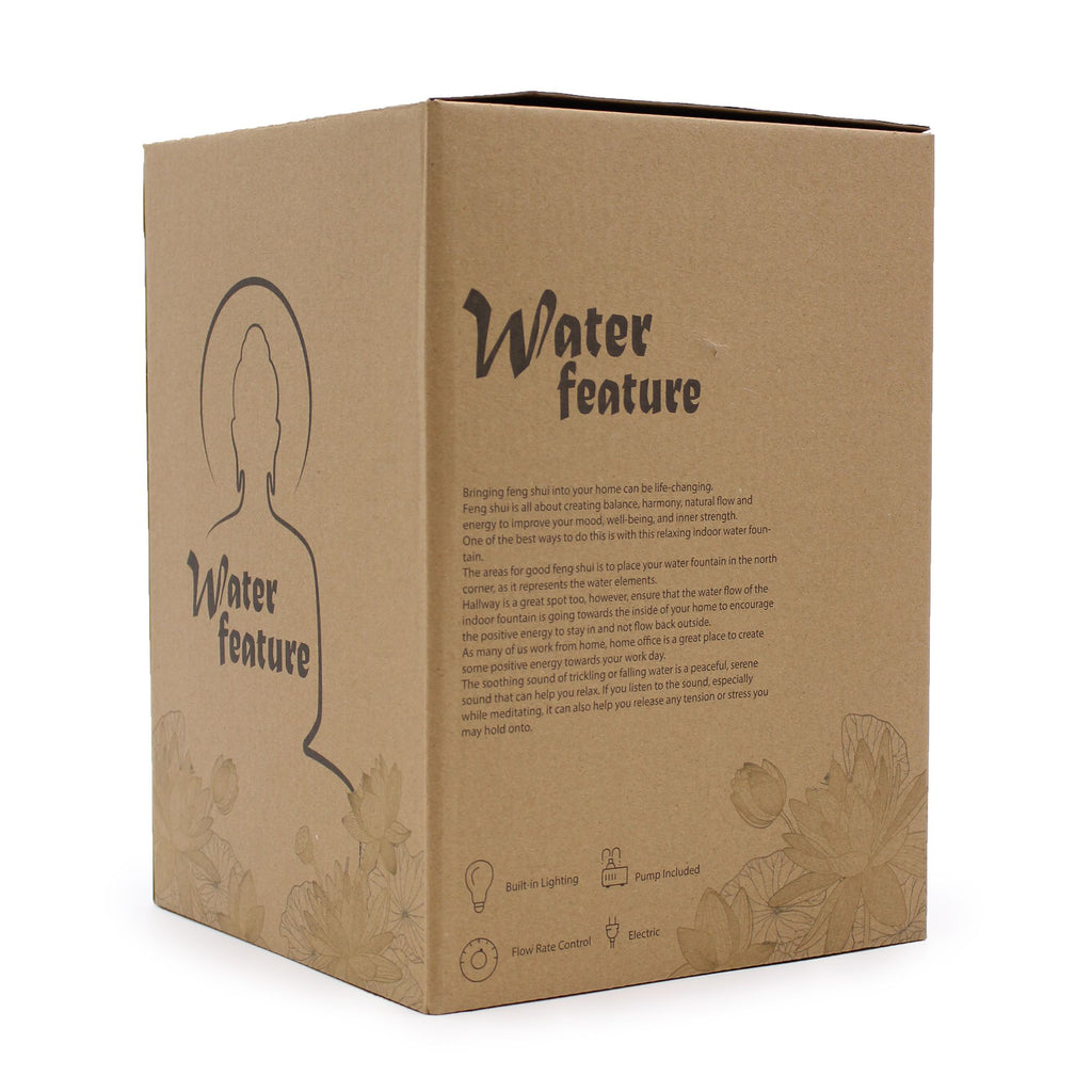 Golden Buddha Tabletop Water Feature, Vitarka Mudra – view 3