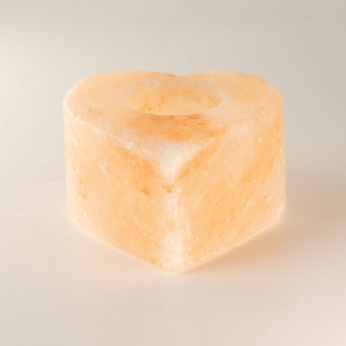 Himalayan Salt Candle Holder - Medium Heart – view 3