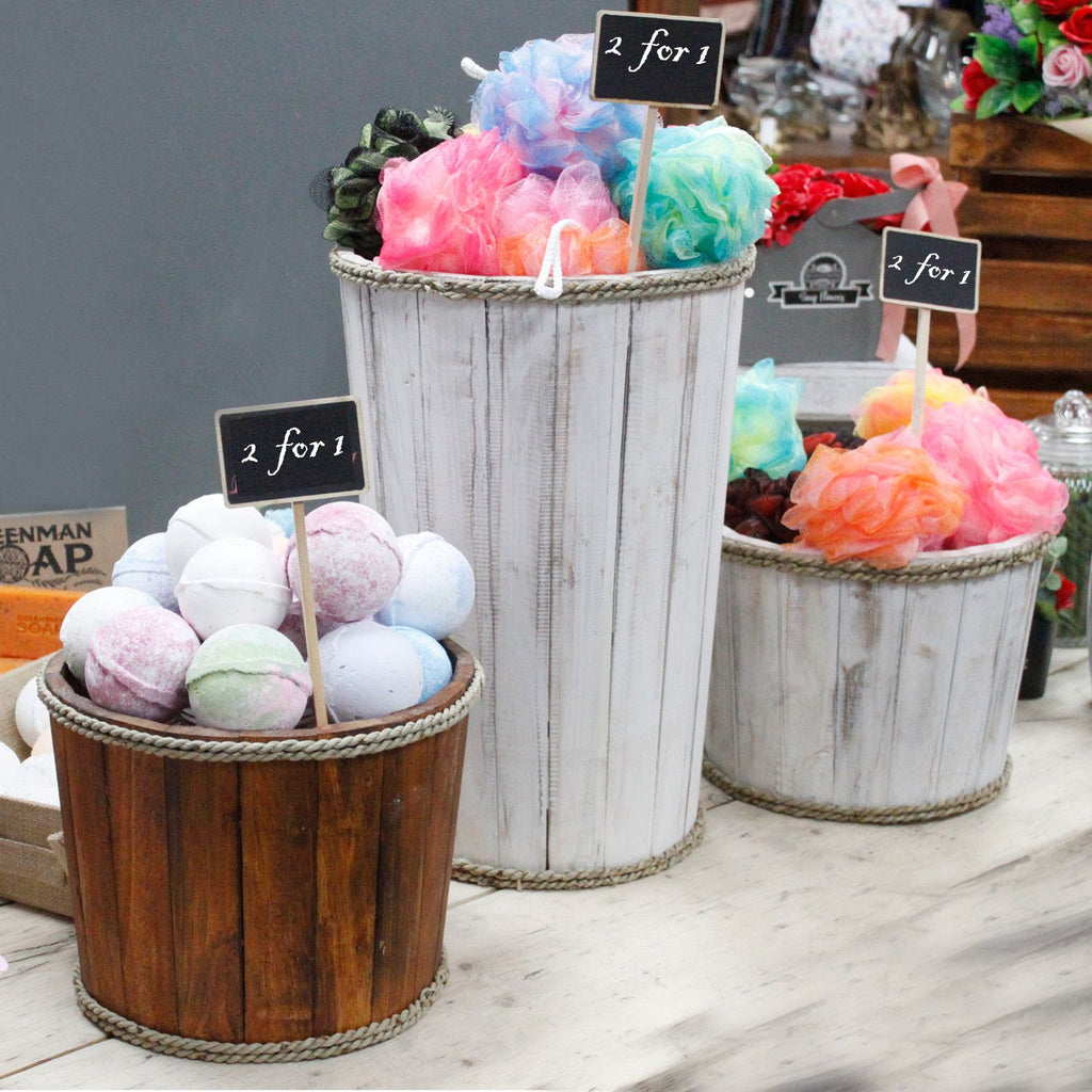 Large Nautical Storage Tub - Whitewash, 45 x 32 cm – view 5