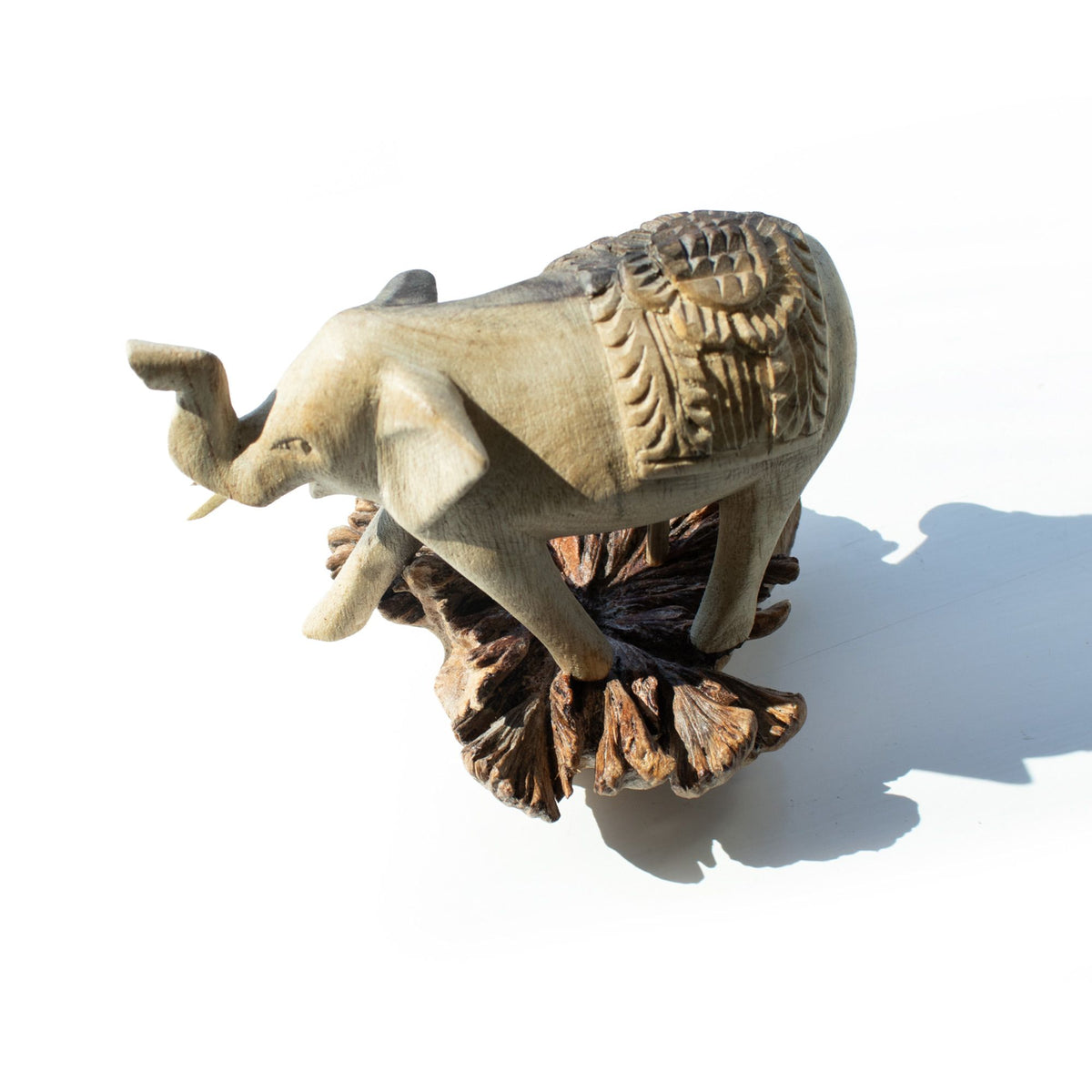 Parasite Wood Carving - Elephant Walking