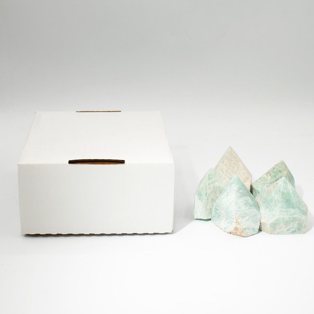 Indian Amazonite Top Polished Gemstone Point, pack of 5-6 pieces – view 4