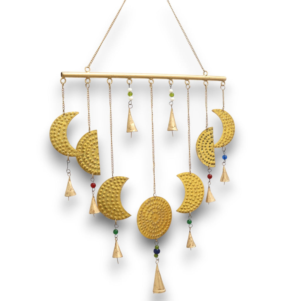 Brass Moon Phases Wind Chime, 43x40cm – view 3