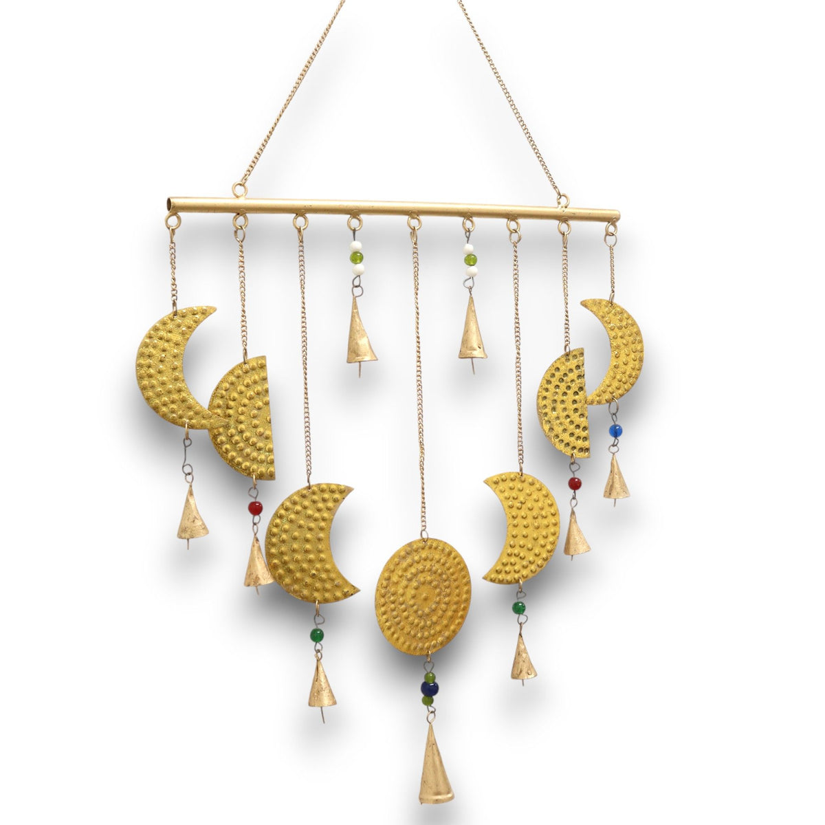 Brass Moon Phases Wind Chime, 43x40cm – view 3