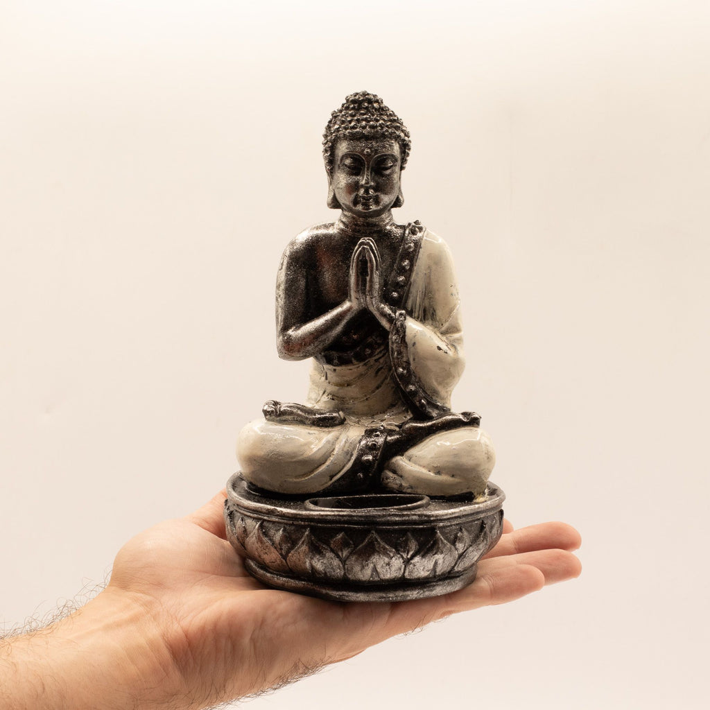 White Buddha Candle Holder - Medium – view 6
