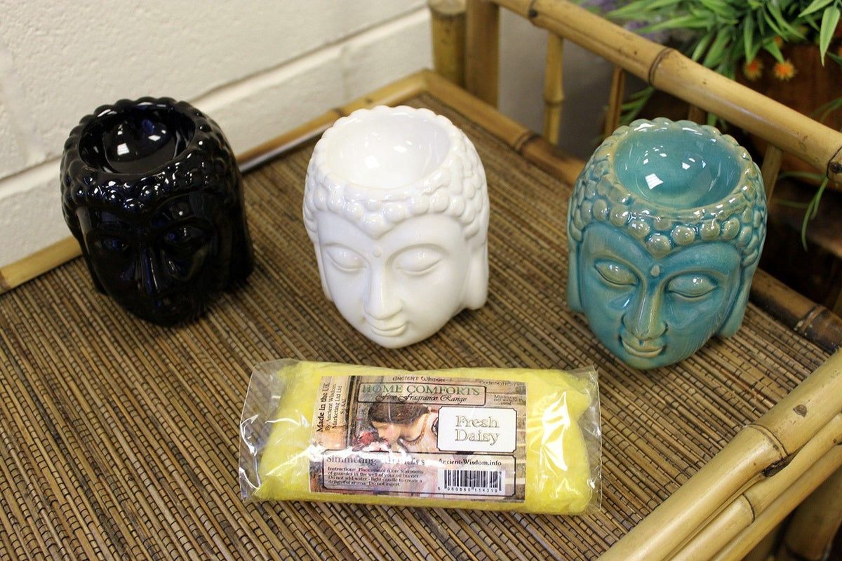 Classic Buddha Ceramic Oil Burner - White – view 2