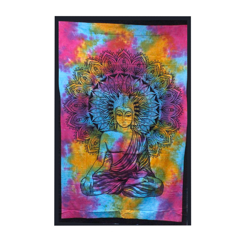 Double Cotton Bedspread & Wall Hanging - Peaceful Buddha 230x200cm – view 4