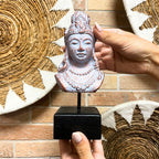 Lucky Java Princess Statue on Stand, Blue Copper – view 5
