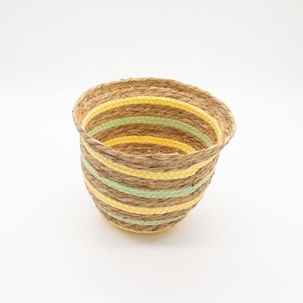 Seagrass Vase-Shaped Baskets, Yellow and Green, Set of 3 – view 6