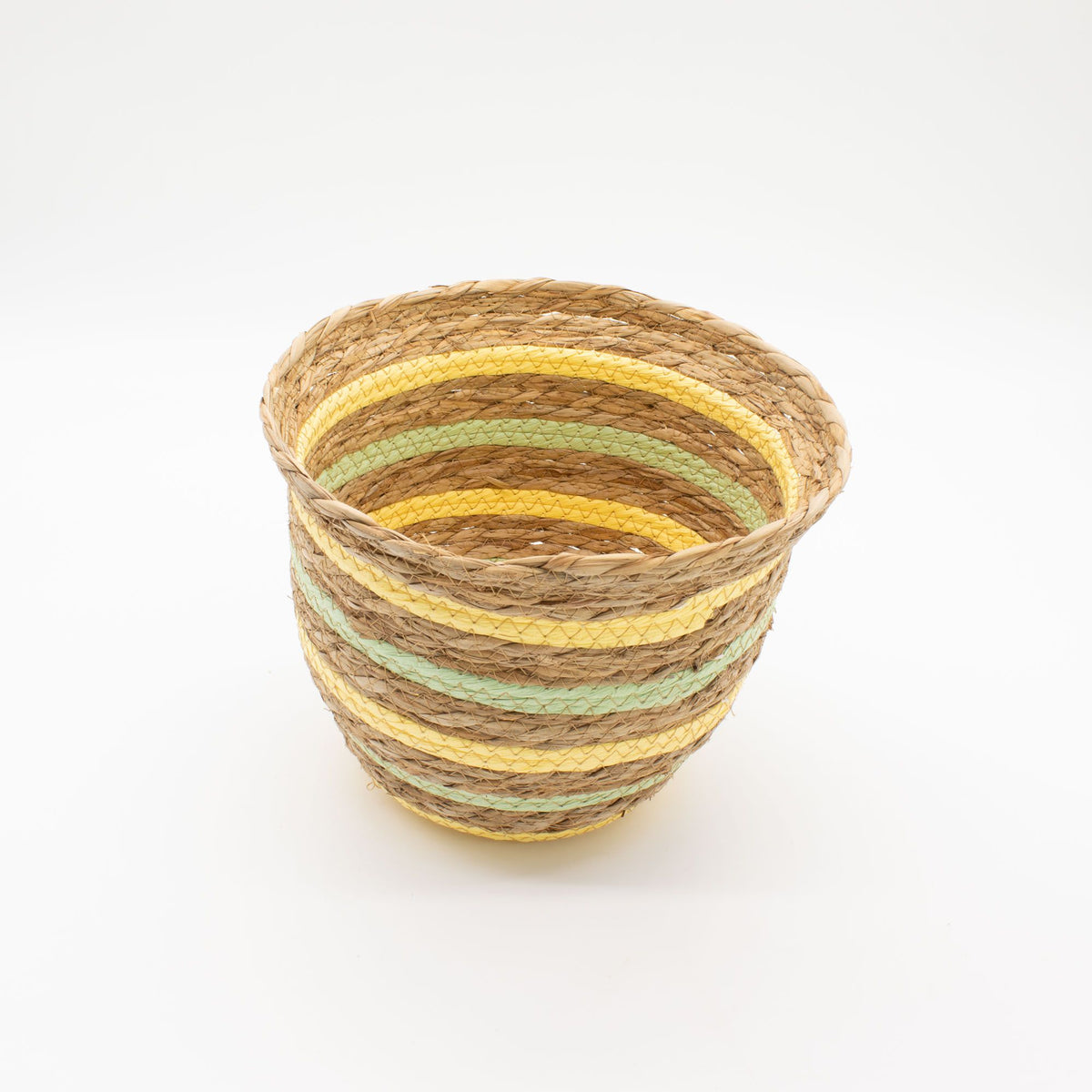 Seagrass Vase-Shaped Baskets, Yellow and Green, Set of 3 – view 6