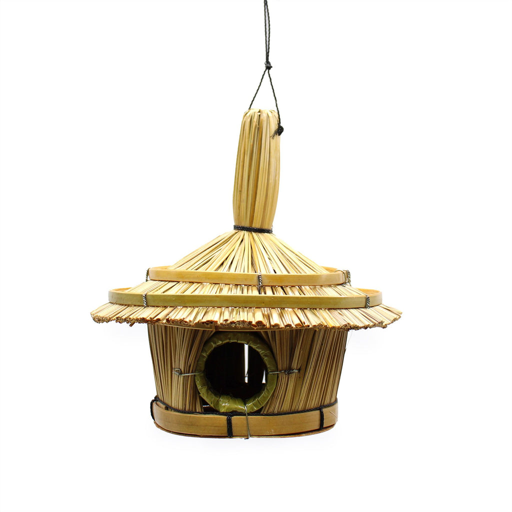 Small Round Seagrass Birdhouse, 17 x 17 cm – view 2