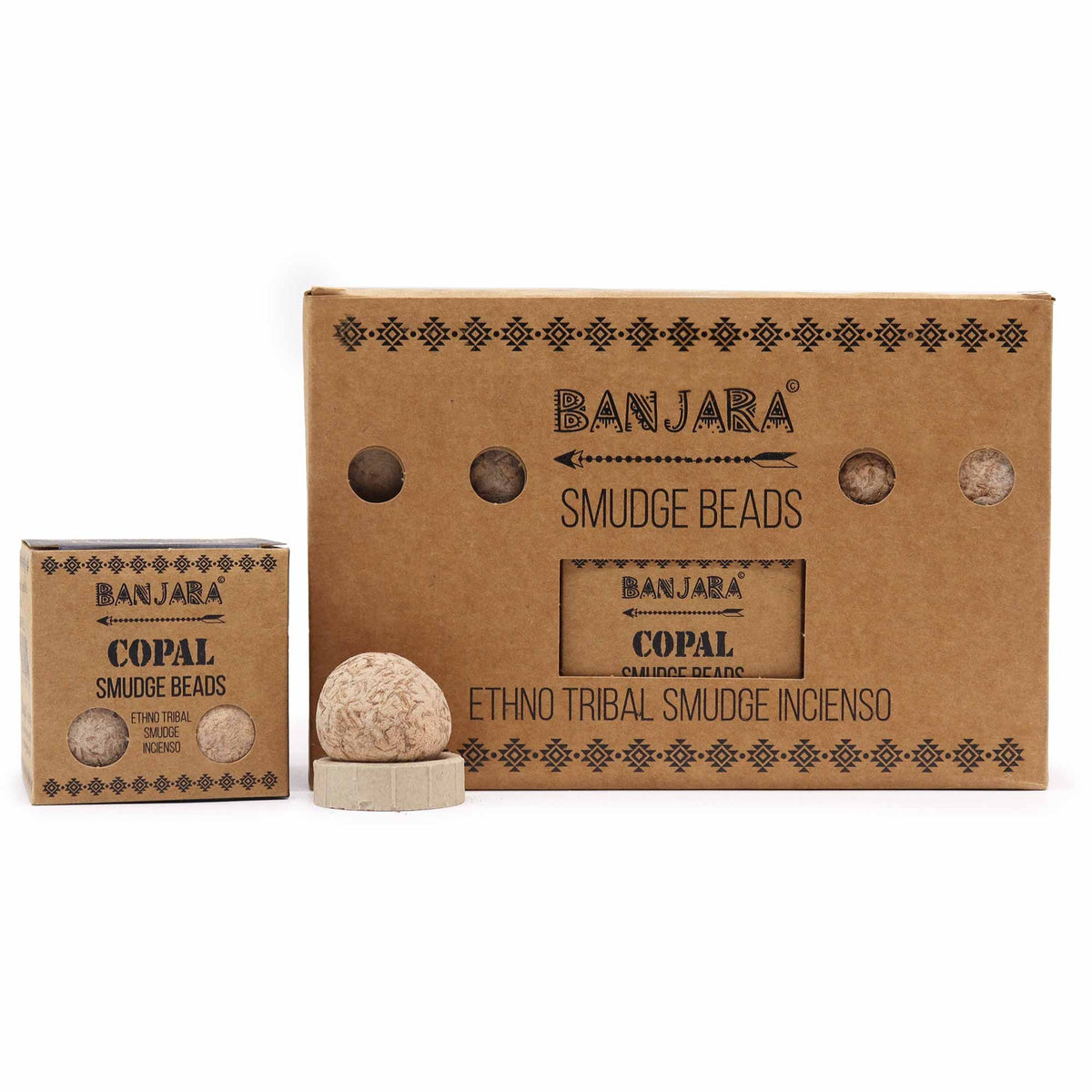 Banjara Copal Smudge Beads with Holder – view 2