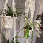 Double-Pot Macrame Plant Hanger, 100cm Long – view 6