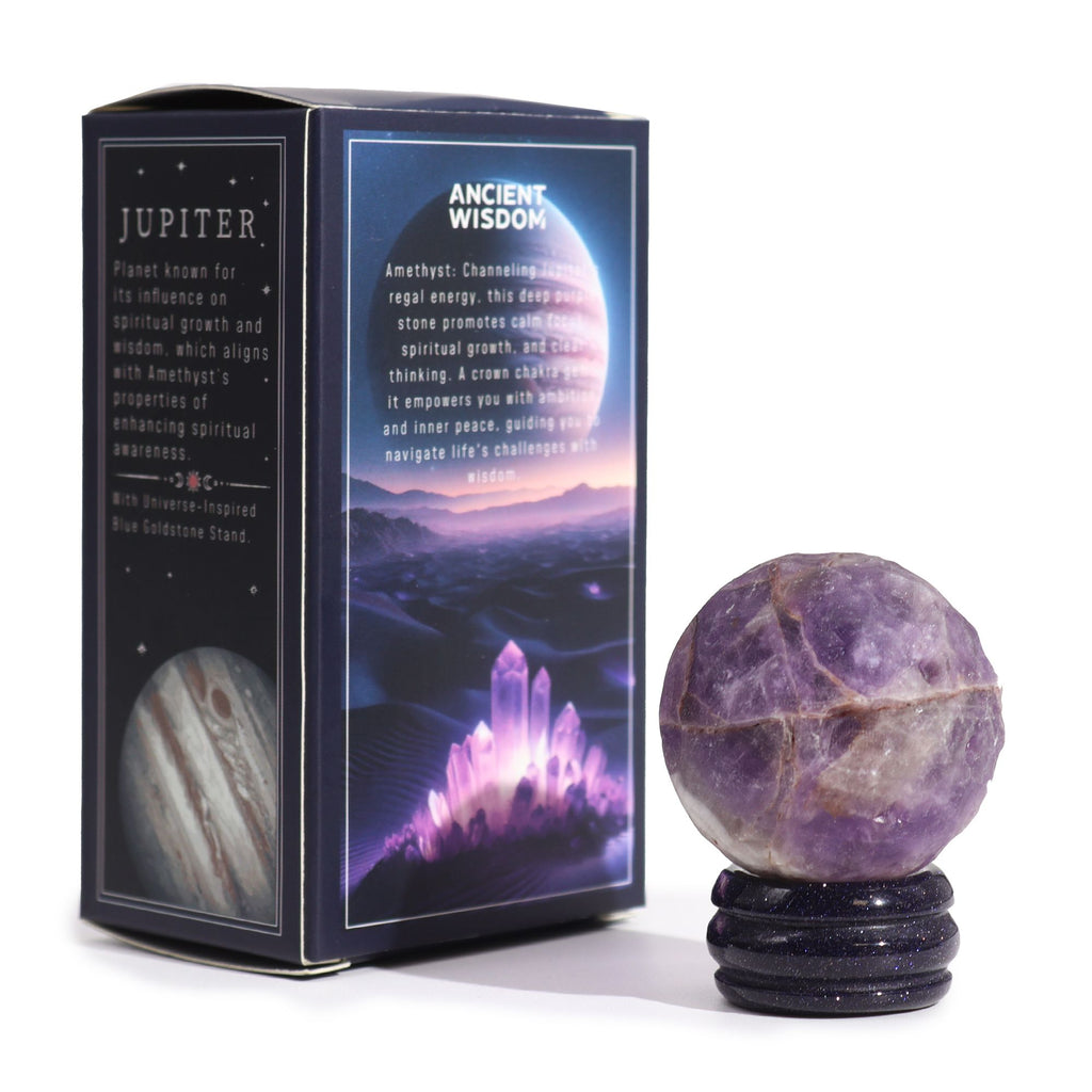Amethyst Planet on Goldstone Stand - 40mm – view 4