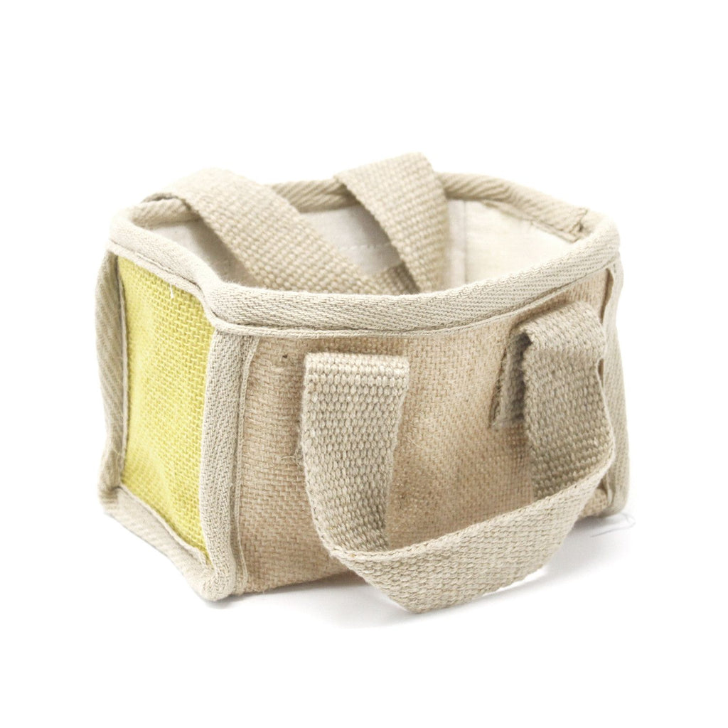 Mini Jute Shopping Basket 16x10x12cm Olive – view 6