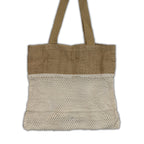 Cotton and Jute Mesh Shopping Bag, Natural – view 2