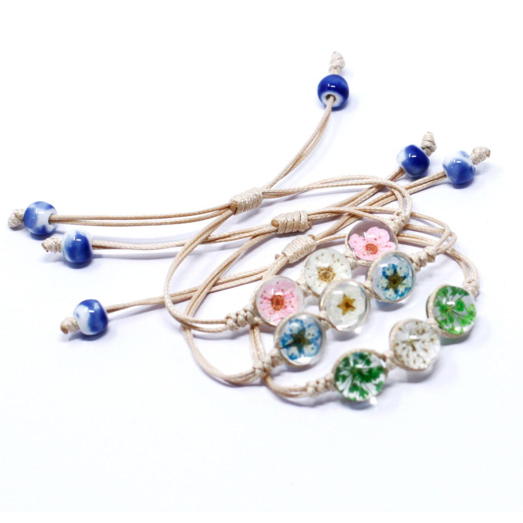 Pressed Flowers Tri-Flower Bracelet – view 4