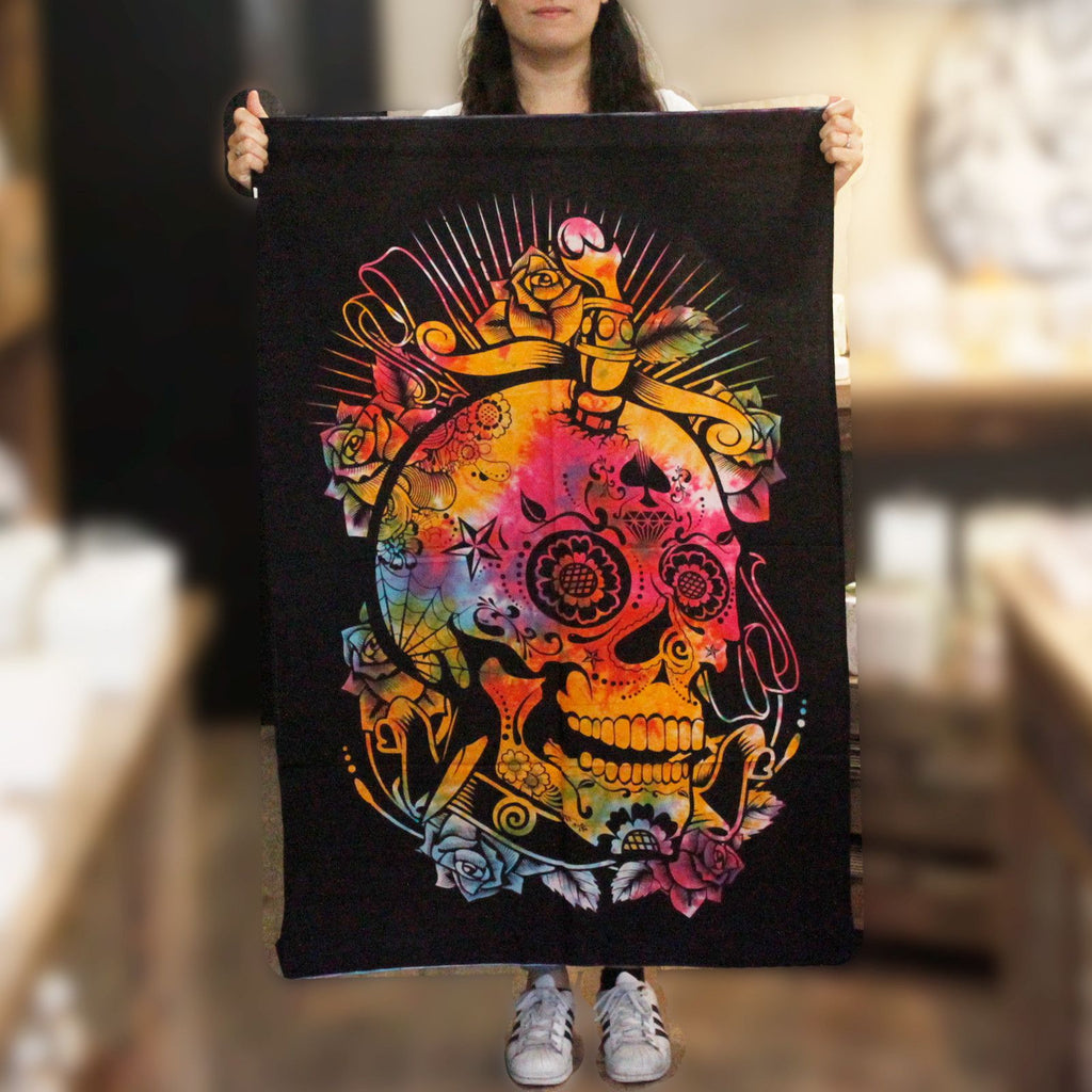 Cotton Wall Art (78x112cm) - Day of the Dead Skull – view 2