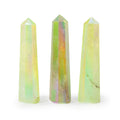 Aurora Crystal Quartz Obelisk, Pale Green, approx 9cm
