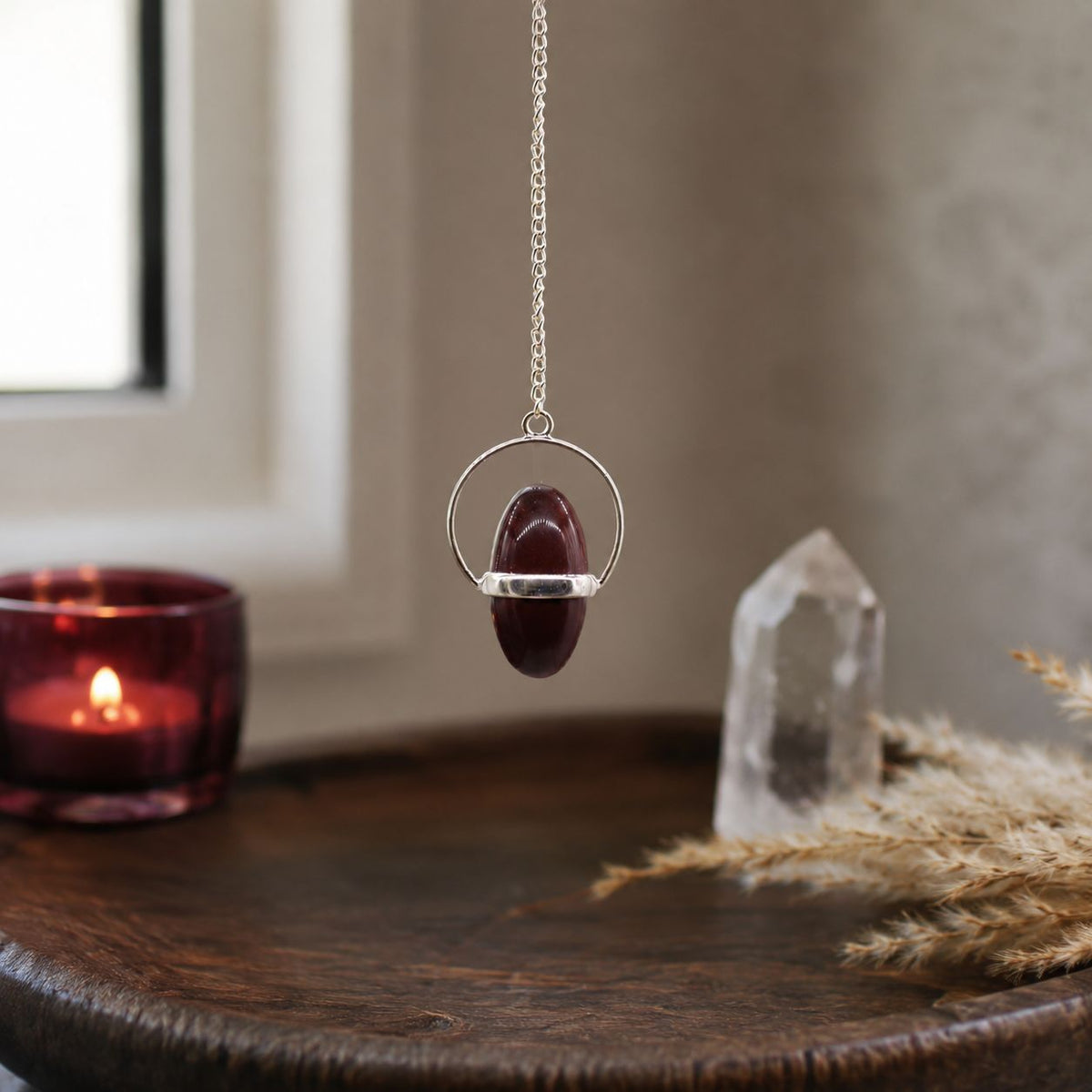 Shiva Lingam with Band Pendulum – view 3