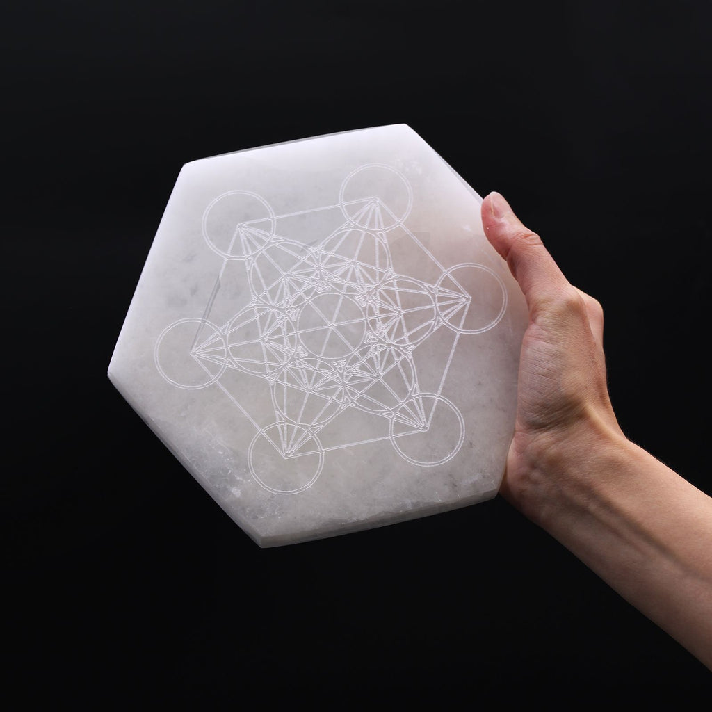 Selenite Hexagonal Plate 18cm - Direction and Decision – view 2