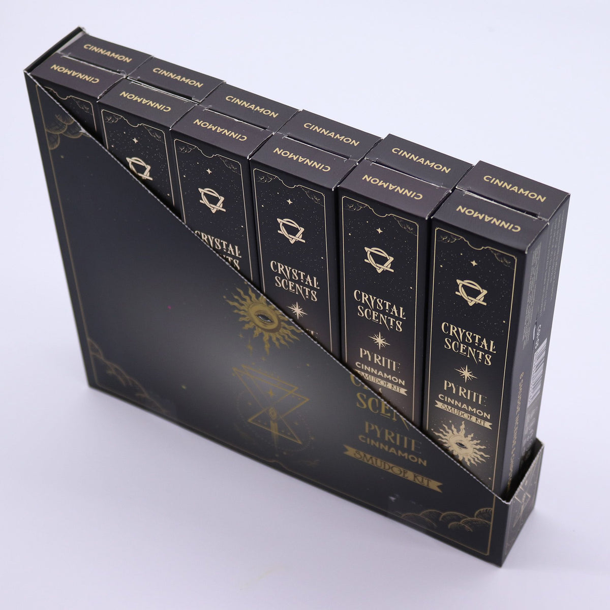 Pyrite Crystal Scents Smudge Incense Sticks - Cinnamon – view 3