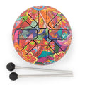 Small Happy Drum Psychedelic Design - 13x9cm