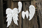 Hand Carved Double Angel Wing Wall Decor, 31 cm – view 4