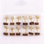 Rock Quartz Mini Gemstone Tree on Wood Base, 15 Stones – view 6