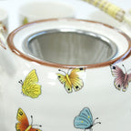 Ceramic Herbal Teapot Set with 6 Cups - Butterflies – view 9