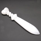 Selenite Ritual Knife, Spiral Handle, 25cm – view 5