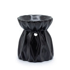 Ceramic Oil Burner - Geometric Cutout - Black