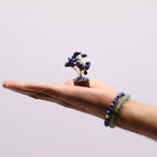 Sodalite Mini Gemstone Tree on Wood Base, 15 Stones