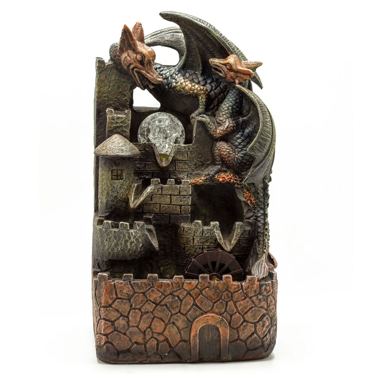 Dragon Tabletop Water Feature, Crystal Ball and Wheel – view 2