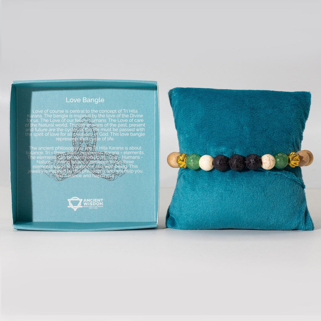 Tri Hita Karana Bangle - Love, Bali Beaded Bracelet – view 6