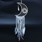 Macrame Moon Dream Catcher - Assorted Colours – view 2
