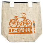 Up Cycle Print Jute Shopping Bag – view 4