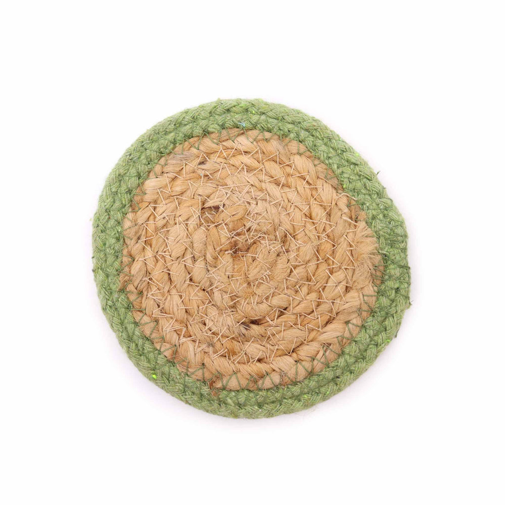 Jute & Cotton Coasters, Mixed Colours, Set of 6 – view 8