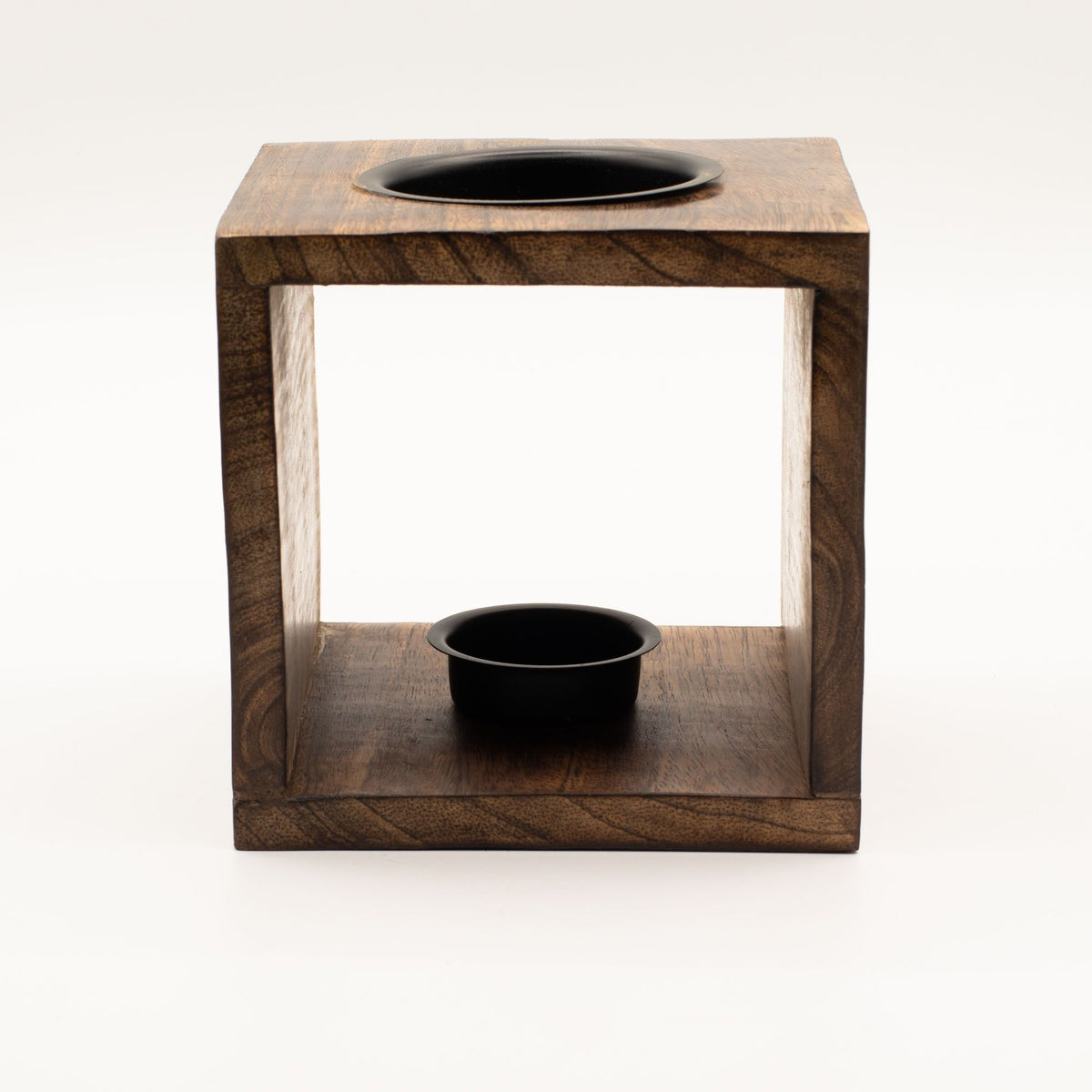 Large Square Mango Wood Oil Burner - Buddha Face – view 4