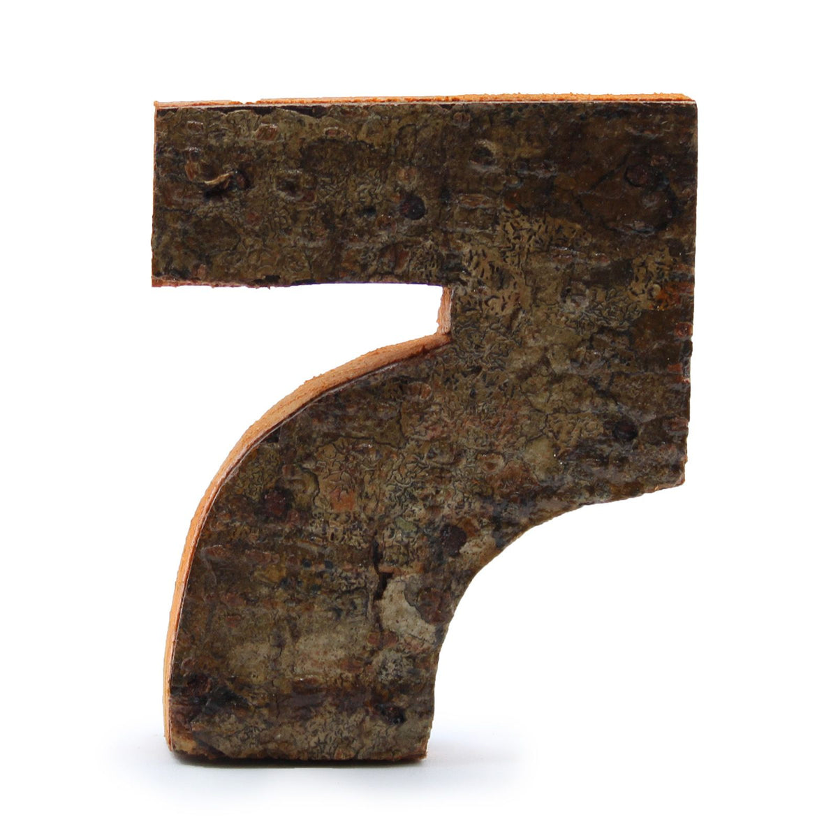 Rustic Bark Number 7 - 7cm