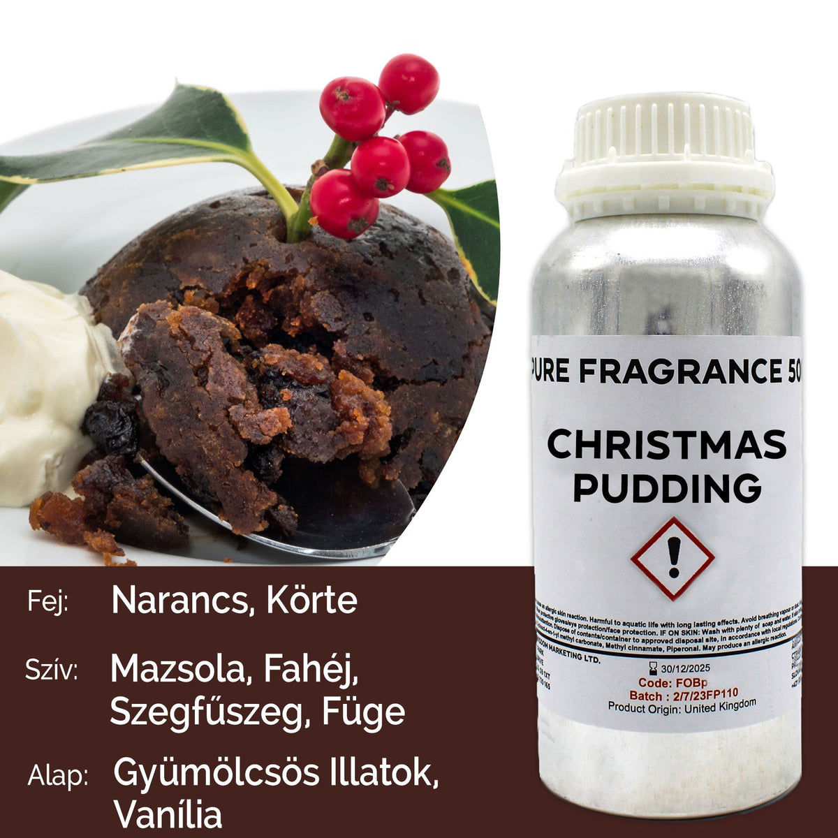 Christmas Pudding Pure Fragrance Oil - 500ml – view 8