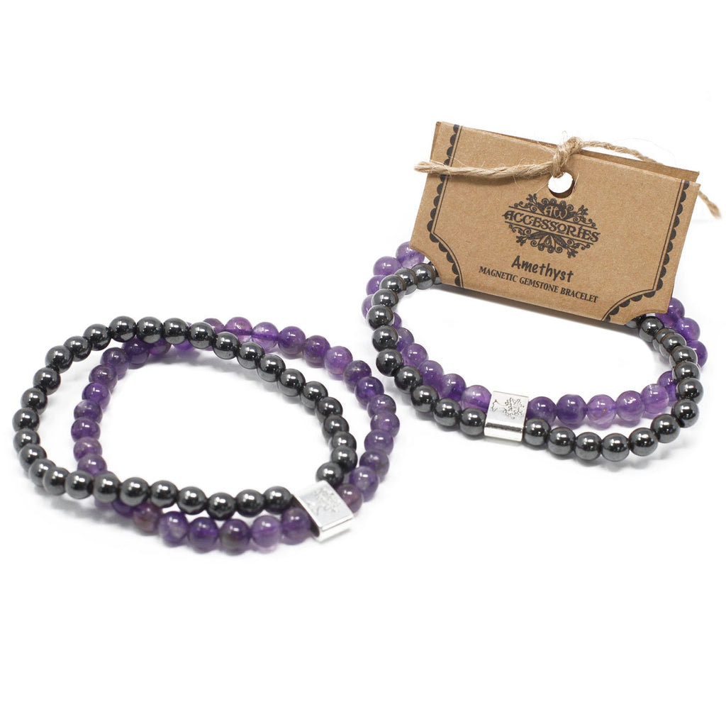 Magnetic Amethyst Gemstone Bracelet – view 3