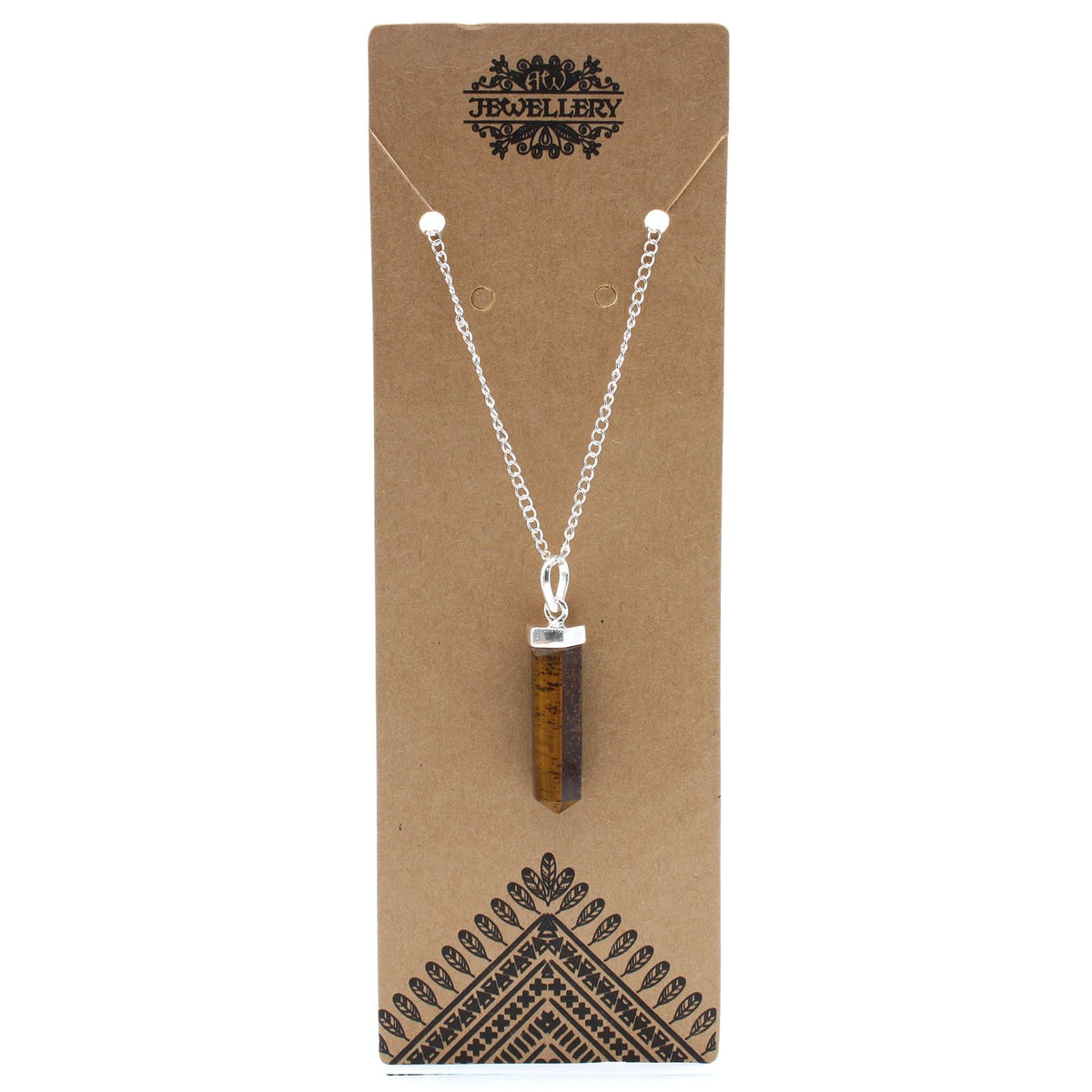 Tiger Eye Point Pendant Necklace – view 3