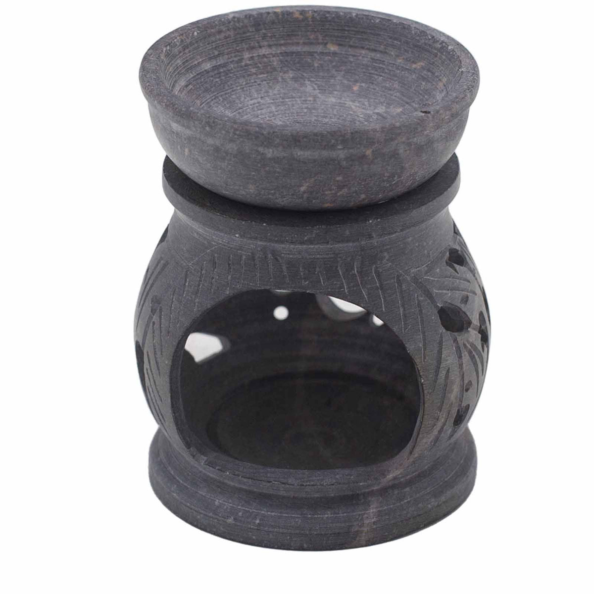 Small Soapstone Oil Burner 8cm - Om Symbol – view 3