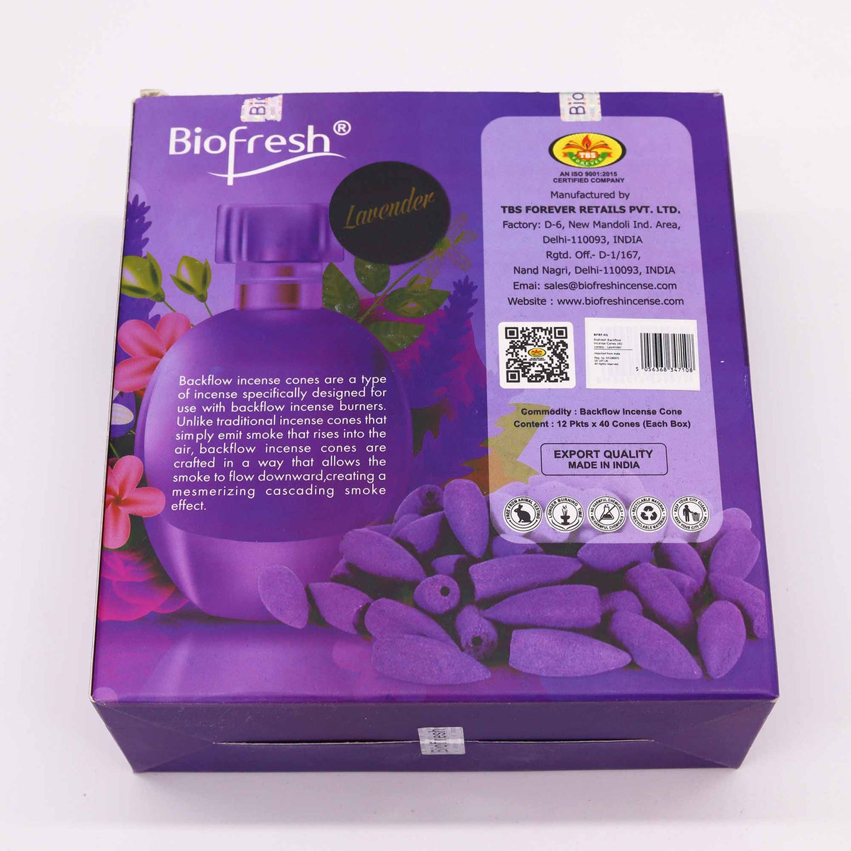 Biofresh Lavender Backflow Incense Cones (40 Cones) – view 3