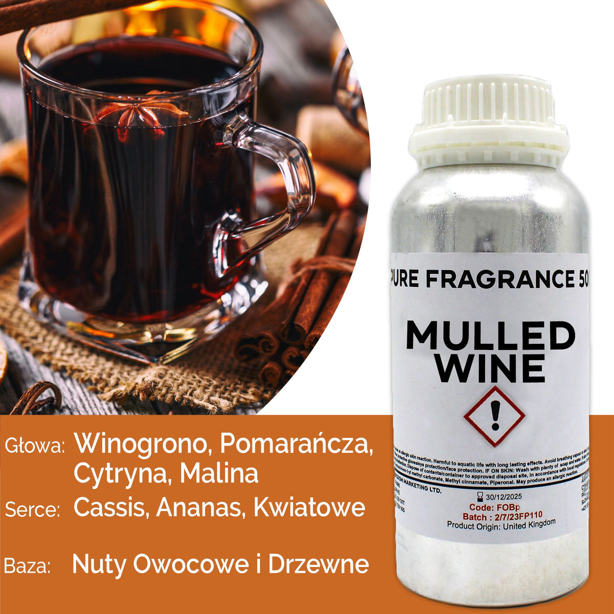 Mulled Wine Pure Fragrance Oil - 500ml – view 2