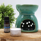 Tree of Life Ceramic Oil Burner - Blue – view 4