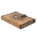 Leather Pentagon & Skull Notebook, Burnt Edge – 13x17.5 cm – view 5