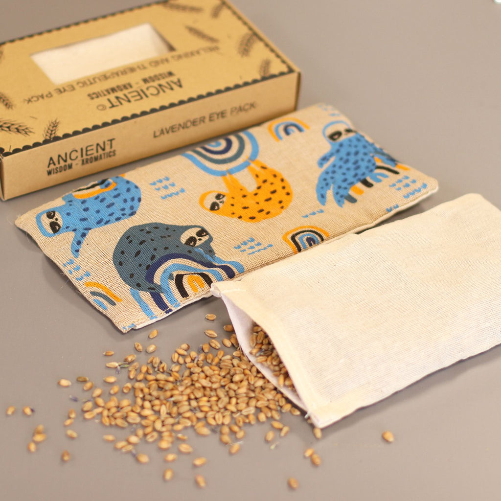 Lavender Eye Pillow with Gift Box - Lazy Sloth Print