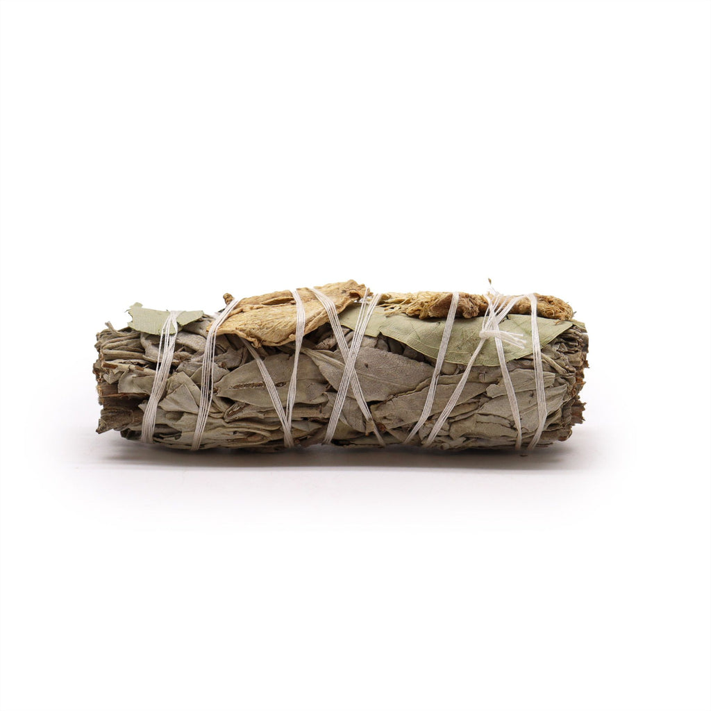 White Sage, Eucalyptus & Ginger Smudge Stick 10 cm